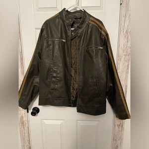 Brown leather jacket